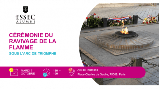 Cérémonie du ravivage de la flamme sous l'Arc de Triomphe