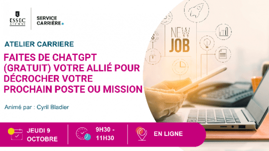 Webinaire : Faites de ChatGPT (gratuit) votre allié pour décrocher votre prochain poste ou mission