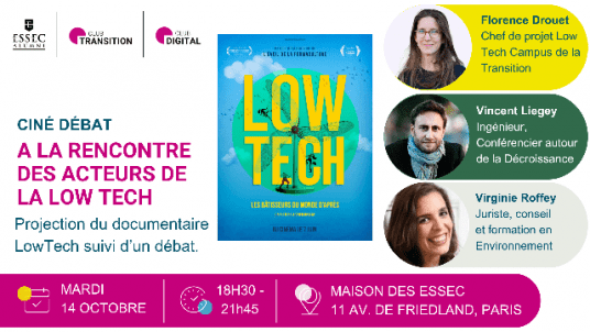 Ciné – Débat Low Tech  - à la rencontre des acteurs de la Low Tech
