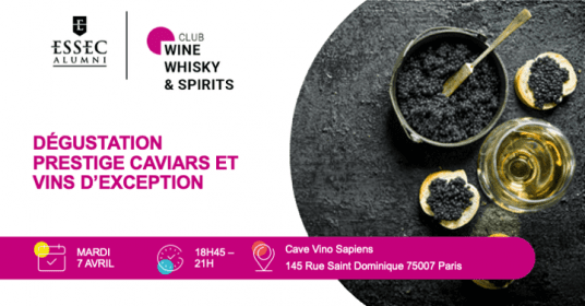 Dégustation Prestige caviars et vins d’exception 