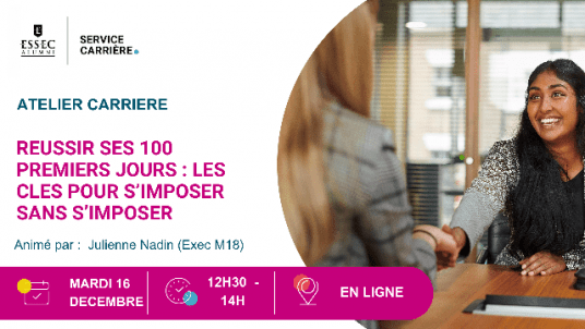 Nouveau webinaire : Réussir ses 100 premiers jours : les clés pour s'imposer sans s’imposer