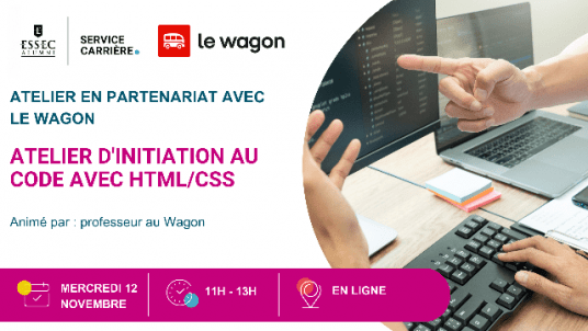 Atelier organisé par Le Wagon : Atelier d'initiation au code avec HTML/CSS