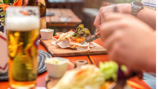 Get-Together in a Biergarten