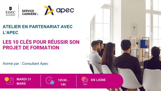 Webinaire en partenariat avec l'Apec : Les 10 clés pour réussir son projet de formation