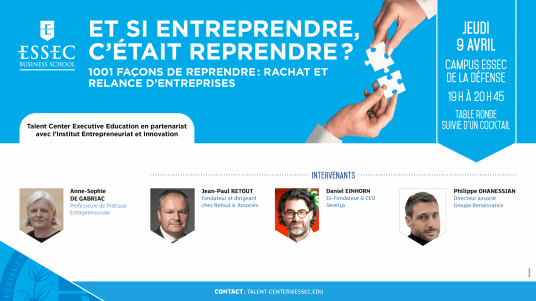 Conférence et cocktail networking : Et si entreprendre, c’était reprendre ?