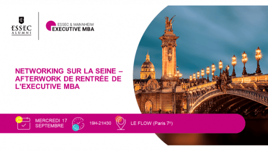 Networking sur la Seine – Afterwork de rentrée de l'Executive MBA