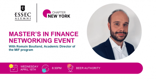 Master in Finance Networking Cocktail in New York with Romain Boulland, Academic Director of the MiF Program