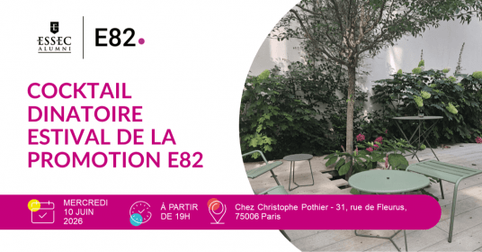 ESSEC 82 : notre cocktail dinatoire "estival" aura lieu mercredi 10 juin près du jardin du Luxembourg, à Paris dans le 6 ème