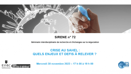 Conférence ~  CRISE AU SAHEL : QUELS ENJEUX ET DEFIS À RELEVER ? 