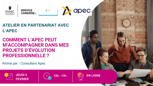 Webinaire G16+ en partenariat avec l'Apec : Comment l’Apec peut m’accompagner dans mes projets d’évolution professionnelle ?