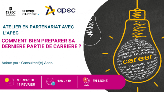 Webinaire en partenariat avec l'Apec : Comment bien préparer sa dernière partie de carrière