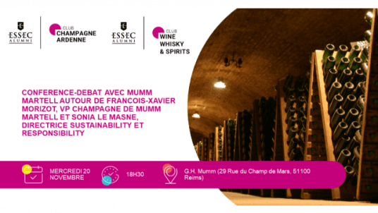 Conférence-débat avec les Maisons de champagne G.H. Mumm et Perrier-Jouët – Groupe Pernod Ricard  🥂