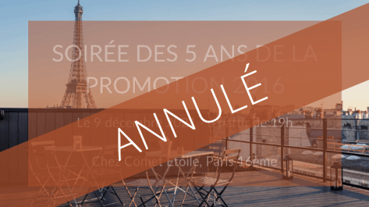 REPORTÉ //  Soirée des 5 ans de la promotion 2016